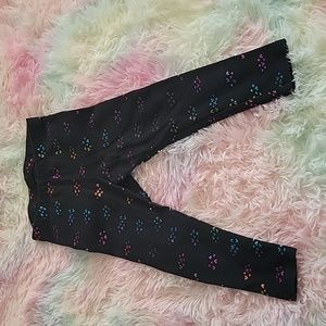 Cat and Jack 2T metallic multicolored heart black toddler pants iridescent